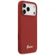 Guess Silicone Script Metal Logo MagSafe Phone Case Cover iPhone 17 Pro Max - Red