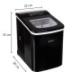 Ice Maker Ruhhy 25565, 2 L, Black