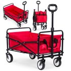 Folding garden and beach transport cart MultiGarden 48x90 cm red