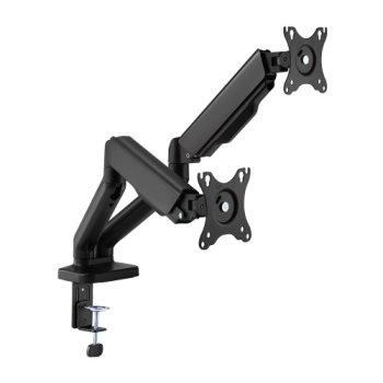 Dual Monitor Spring-Assisted Desk Mount 17"-32" Black