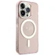 Guess iPhone 14 Pro Case Glitter Gold MagSafe, Pink
