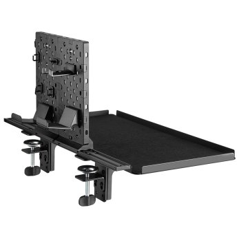 NanoRS RS174 Desk Extension Shelf with Hanger, 20kg, Black