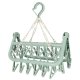 Compact Laundry Drying Hanger with 32 Pegs, Blue