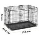 Pethaus PH-200 Foldable Dog Crate, Size S, 75.5 x 47.5 x 54 cm, Black