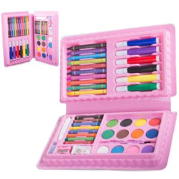 Art set for kids, 42-piece drawing and painting kit