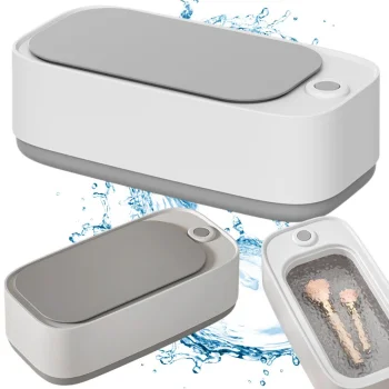 Ultrasonic Cleaner for Jewelry, Glasses and Watches, White/Grey