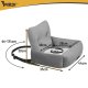 Purlov Dog and Cat Car Seat S (up to 2.5 kg), 44x35x30 cm, Grey