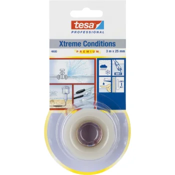 Silicone Sealing Tape Tesa Professional 4600 Xtreme Conditions, 3 m x 25 mm, Transparent