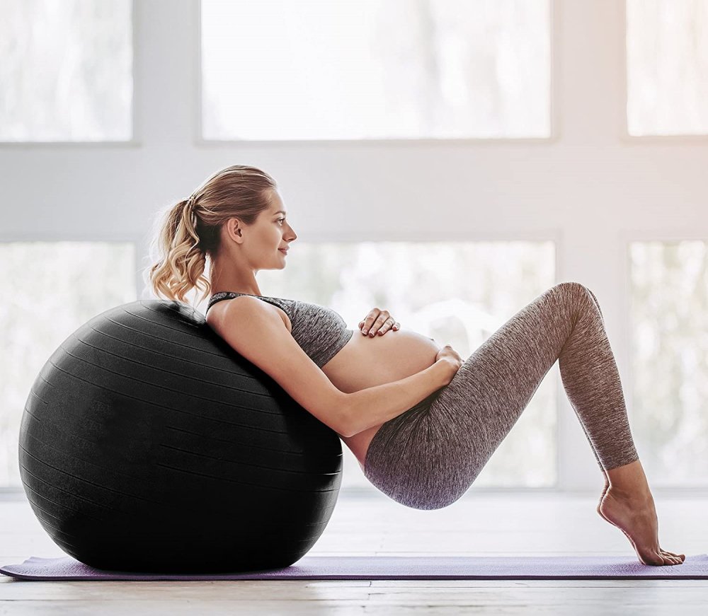 4FIZJO Exercise Fitness Gym Rehabilitation Ball - 85 cm, Black (1)