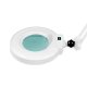 Hydraulic Beauty Bed A-210 with LED Magnifying Lamp S5, White