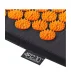 4Fizjo Acupressure Mat Acupuncture Massage Mat + Pillow, Black/Orange (68x42cm)
