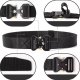 Tactical Webbing Belt with Quick Release Buckle, Black