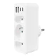 Socket Splitter Maclean MCE248 F/W, 3 Outlets, 2x USB-A, 2x USB-C PD 20W, White