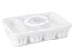Food Storage Container with 4 Compartments, Drainers and Lid, 29.5 x 22 x 7 cm