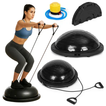 Movepro Balance Trainer Half Ball with Resistance Bands & Pump, 250 kg