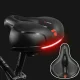 Soft Bicycle Saddle with Reflector, White
