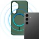 3mk Smoke MagCase for Samsung Galaxy S25, Green-Translucent
