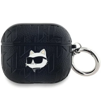 Karl Lagerfeld AirPods 3 Case Monogram Choupette Head, Black
