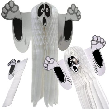 Ghost Paper Pendant Halloween Ghost 3D Folded Decoration