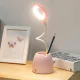 Bakalu KZ1071 LED Desk Lamp with Organizer, Pink