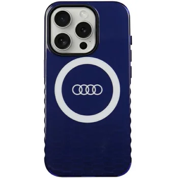 Audi IML Big Logo MagSafe dėklas iPhone 15 Pro, mėlynas