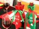 Christmas Bottle Cover Snowman, Red