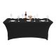 GreenBlue GB372 Elastic Catering Table Cover, Spandex, 180x75x74cm, Black