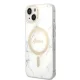Apple iPhone 14 Plus 6.7\'\' Guess Marble MagSafe Case Cover + Charger (GUBPP14MHMEACSH), White