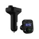 Bluetooth FM Transmitter for Car, Forever TR-330 Hands-Free Kit with 3.1A Dual USB, Black