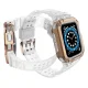 Protect Strap Band and Case for Apple Watch 42/44/45mm White/Rose Gold