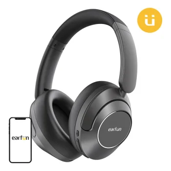 EarFun WavePro Wireless Over-Ear Headphones (HP200B), Black