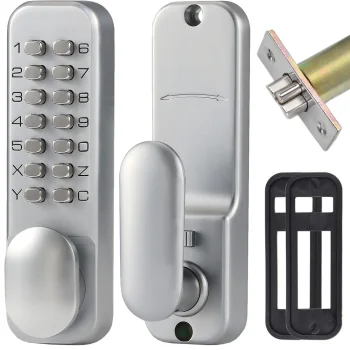 Mechanical Combination Door Lock with Handle, Battery-Free