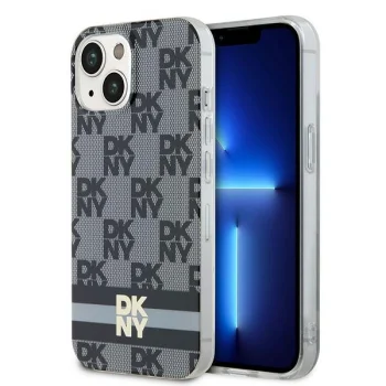 DKNY iPhone 15 / 14 / 13 Case IML Checkered Mono Pattern MagSafe, Black