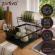Zortiva Two-Tier Dish Drainer, Black, 43 cm