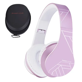 PowerLocus P2 Kids Wireless Headphones, Purple/White