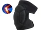 Protective Foam Knee Pads for Work, Gardening and Sports, Set of 2, Black