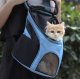 Foldable Mesh Cat Dog Backpack Bag Pet Carrier, Blue