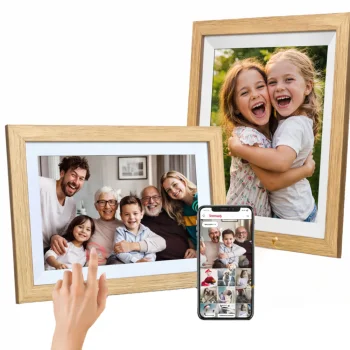 Wozinsky WRC-32 10.1" Digital Photo Frame IPS 32GB Wi-Fi Frameo - Light Brown