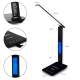 Huslog LED Desk Lamp with Wireless Charger and Clock Display OW-3912, black