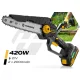Cordless Mini Chainsaw Humberg HM-421 with 2 Batteries 21V Brushless Motor