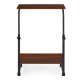 Adjustable Rolling Laptop Desk for Sofa and Bed ModernHome, Dark Brown