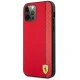 Ferrari iPhone 12 Pro Max Case On Track Carbon Stripe, Red
