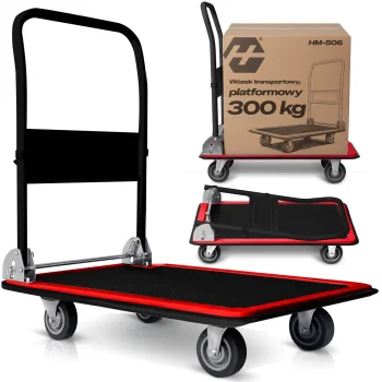 Platform Hand Truck Humberg HM-506 300kg, black-red