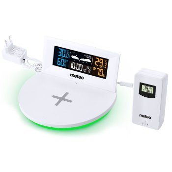 Meteo SP94 Weather Station with Fast Wireless Charger