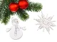 Wooden Christmas Tree Ornaments, Decorations, 20 Pcs, White