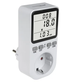 GreenBlue GB364 F Energy Meter (Wattmeter), Type F, 3680W, White