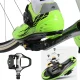 Rockbros LP-RD2BK Shimano SPD-SL Road Pedals with Yellow Cleats - Black/Silver