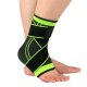 Ankle stabilizer brace with Velcro strap, black-green