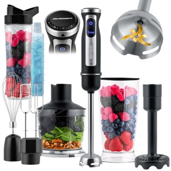 Berdsen BD-754 Hand Blender with Smoothie Bottle and Accessories, 1500W