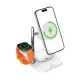 4-in-1 Wireless Charger Acefast E39 Qi2.2 25W with Night Light, White